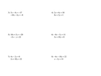 SIMULTANEOUS EQUATIONS