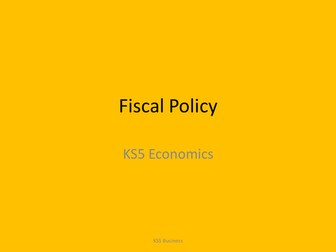 Lesson 16 - Fiscal Policy