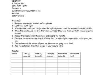 Jamjars over night-lights practical