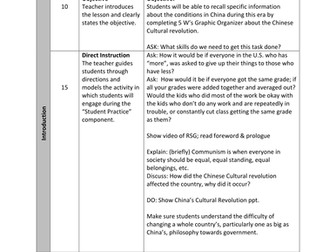 Lp1 Red Scarf Girl Chinese Cultural Revolution Teaching Resources