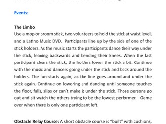 "Let's Have Funny Mini Olympics!"