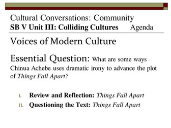 SpringBoard V Unit III (Things Fall Apart) II