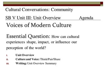 SpringBoard V Unit III (Things Fall Apart)