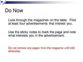 Advertising - SpringBoard II Unit 2