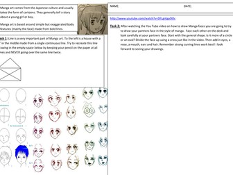 Manga cover lesson with tutorial