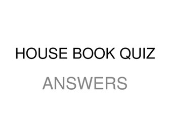 Book Quiz PowerPoint and Answers