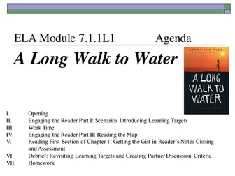 ELA 7 Module 1 Unit 1 (A Long Walk to Water)