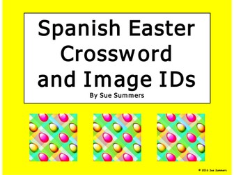 Spanish Easter Crossword Puzzle Worksheet and Vocabulary - La Pascua