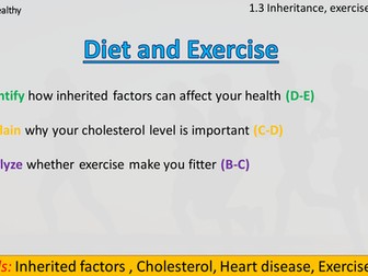 AQA B1.1.3 Inheritance, exercise and health