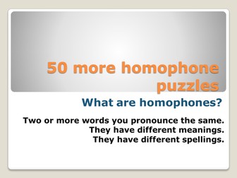 HOMOPHONES QUIZ POWERPOINT