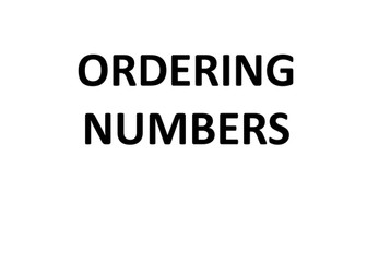 Ordering numbers