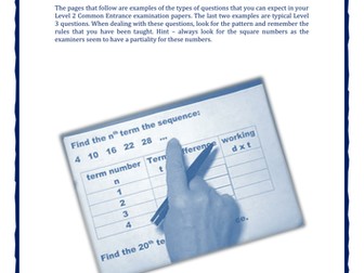 Common Entrance nth Term Question