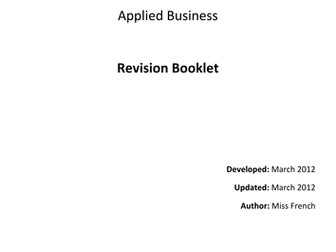 AS Edexcel Unit 1 Revision and Keyword Booklet