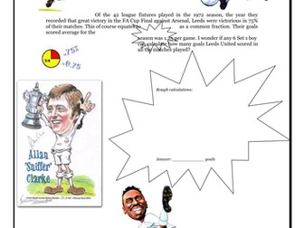 Leeds United by Fractions, Decimals and Percentage