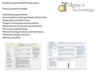 Bundle - A Level Revision / Retrieval Design and Technology OCR