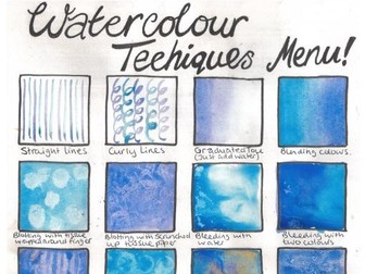 Watercolour Worksheet, Exemplar and Ppt