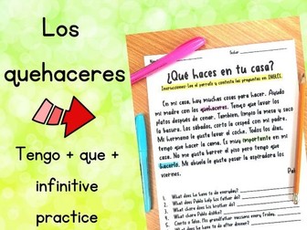 Spanish Reading Comprehension - ¿Qué haces en tu casa?