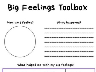 Emotional Regulation - Toolbox Worksheet