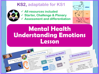Understanding Emotions Mental Health PSHE Lesson