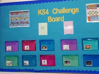Chemistry trilogy topic challenge wall (C1-C14)