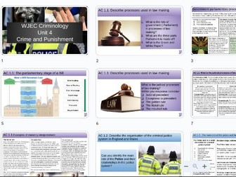 WJEC Unit 4 Crime and Punishment revision PPT