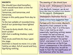 Macbeth: Annotated Act Five | Teaching Resources