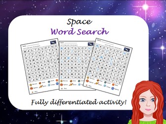 Space Wordsearch - Differentiated
