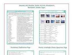 Seasons and Weather Combo Activity Worksheets