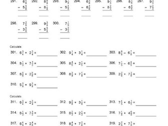 Fractions Worksheets Mega Bundle With Answers | Teaching Resources