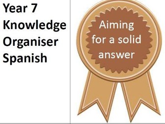 Year 7 Spanish knowledge organiser