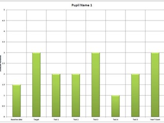 Pupil tracking sheet for exercise books