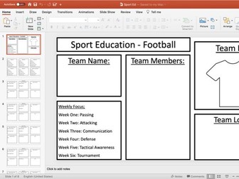 Sport Education Football Template
