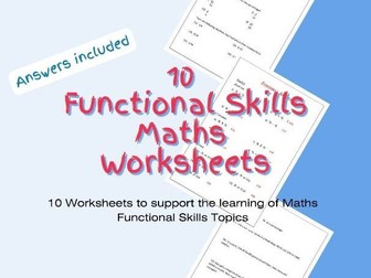 10 Functional Skills Maths Revision Worksheets
