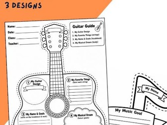 All about me - Music bulletin board design and worksheets