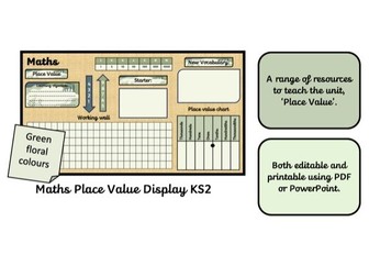 Place value Maths display KS2