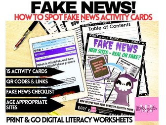 How to Spot Fake Halloween News Activity Cards