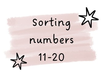 Number sorting 11-20
