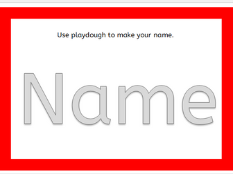 Playdough Mat Name Building Template