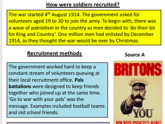 WW1 Recruitment