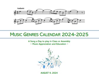 MUSIC GENRES CALENDAR (Back Catalogue)