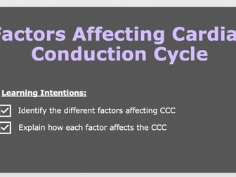A Level PE - Factors Affecting Cardiac Conduction Cycle