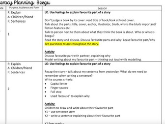 Beegu planning & resources  Y1&2 (3 weeks)