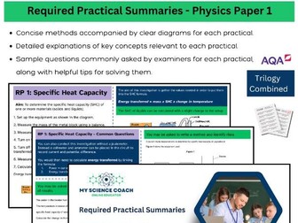 GCSE Physics Paper 1 Required Practical Summaries- AQA