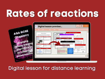 Rates of reactions Distance learning