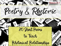Poetry Bundle: 20 Short Poems to Teach Rhetorical Relationships & Explication