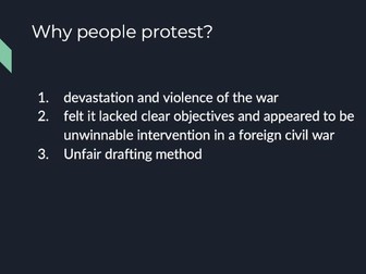 1960s: Protest in America (Vietnam War)