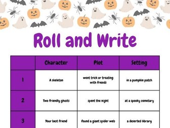 Halloween Roll and Write