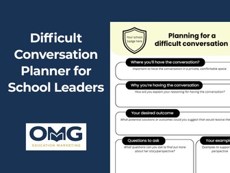 School Leaders Difficult Conversation Planner
