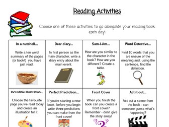 Reading Activity Sheet