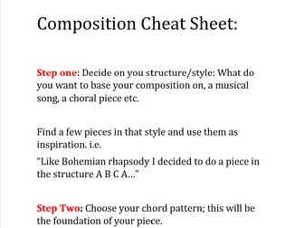 GCSE Composition Cheat Sheet